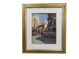 Pupini - painting with Italian market scenes                 
                            