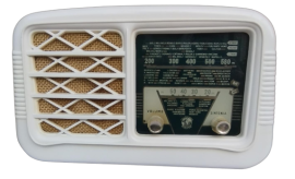Radio vintage anni '50 Televided Boston in bachelite bianca