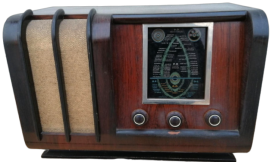 Vintage French radio from the 1940s                        
                            