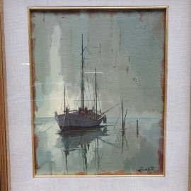 Renzo Ravazzotti - painting with boat
