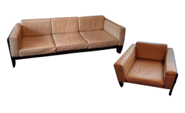 Bastiano living room sofa and armchair by Afra and Tobia Scarpa