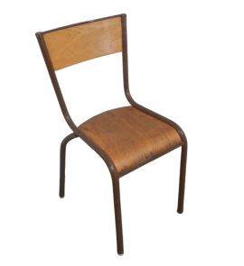 Brown Mullca chair with light wood seat, 1960s        
