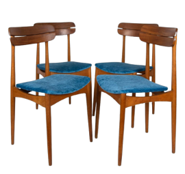 Set of 4 Scandinavian chairs from the 1950s