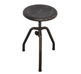 Industrial three-legged workshop stool, 1950s