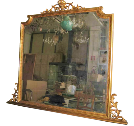 Gilded and carved dresser mirror from the 1950s