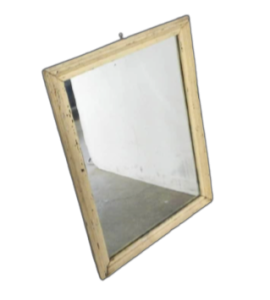 1950s mirror with lacquered fir frame