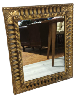 Antique Lombard carved and gilded mirror