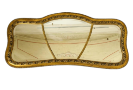 Horizontal wall mirror from the 19th century in gold leaf