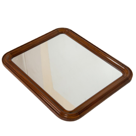 Rectangular mirror in solid walnut from the 1950s