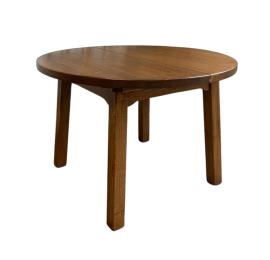 Extendable table in Regain or Perriand style in solid oak, France 1950s-60s