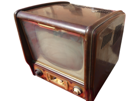 Vintage Radio Marelli television in brown bakelite, 1960s