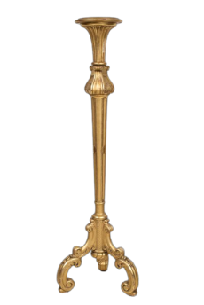 Antique wood torchiere in carved and gilded wood, Louis Philippe style