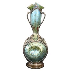 Rare Art Nouveau vase by Moritz Hacker and Johann Loetz Witwe in Bohemian glass, early 1900s
