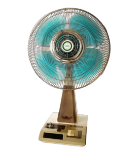 Ventilatore vintage da tavolo Raks con luce