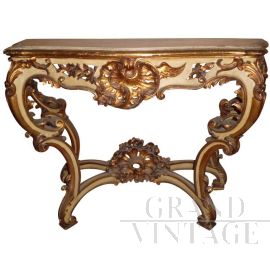 Early 20th century Regency console in gold leaf