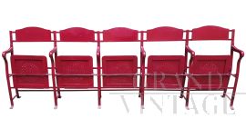 Cinema chairs from the 1930s in wood and iron