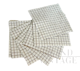 Set of 7 original white Bisazza mosaic sheets from the 1990s