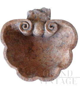 Verona red marble holy water stoup in antique style