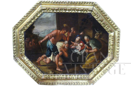 Adoration of the Shepherds - 17th century painting from Leandro Bassano school
