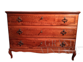 Antique Lombard inlaid dresser
