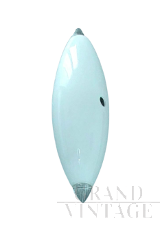 Barovier & Toso ogival wall light in white Murano glass