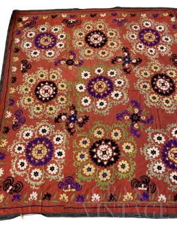 1940s Turkmen Sousani tapestry