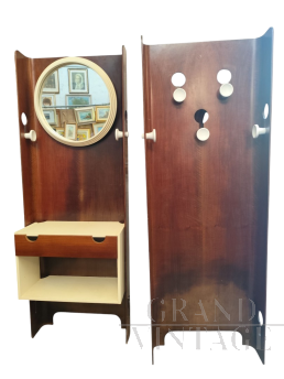 FIARM wall coat rack designed by Carlo De Carli with two modules