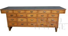 Vintage double-sided haberdashery counter, 1950s
