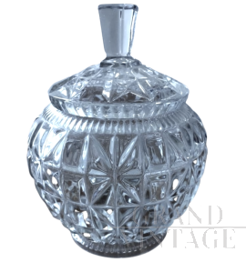Vintage worked glass candy jar