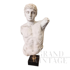 Classical style bust sculpture in plaster, Italy 20th century