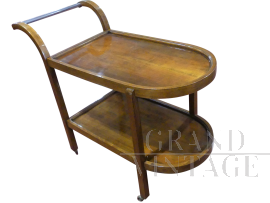 Vintage Bauhaus Debreceni wooden trolley from the 1940s
