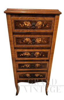 Antique Lombard inlaid chest of drawers