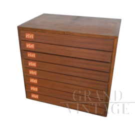 Vintage industrial haberdashery drawer unit