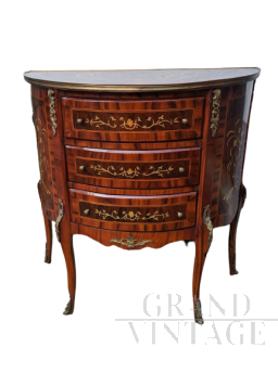 Antique French half-moon dresser