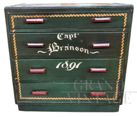 Painted marine style chest of drawers, 1990s