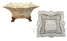 United Wilson centerpiece in porcelain and gilded bronze