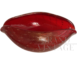 Seguso shell centerpiece bowl in Murano glass