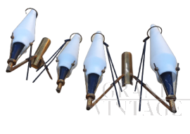 Pair of Stilnovo style wall lights from the 60s     