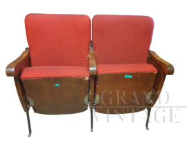 Pairs of cinema seats from the 1960s                       
