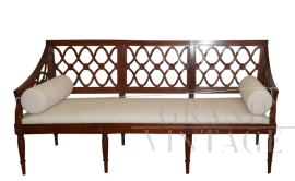 Antique Louis XVI sofa in solid cherry