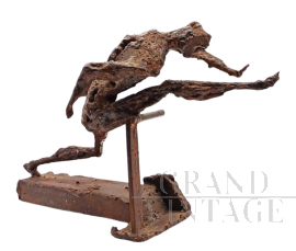 Giovanni Naglia - Bronze sculpture with a figure in dynamic movement