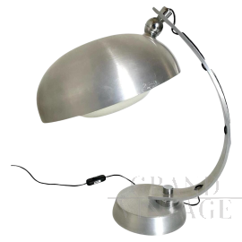 Ministerial lamp in aluminum attributed to Angelo Lelli for ArredoLuce