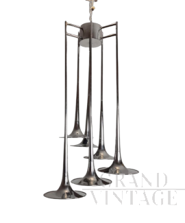 Goffredo Reggiani chandelier with 6 trumpets