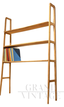 Vintage ladder bookcase, Italian craftsmanship