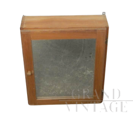 Vintage wall cabinet with mirror, 1970s
