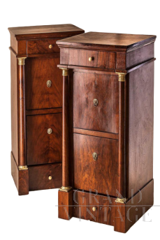 Pair of Empire cabinets with bronzes