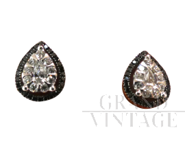 Gioielli Salvini earrings in gold with diamonds and black diamonds