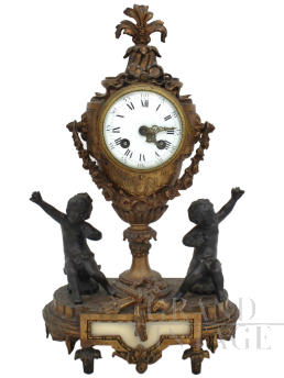 Antique Napoleon III gilt bronze clock - 19th century