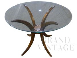 1960s coffee table with glass top