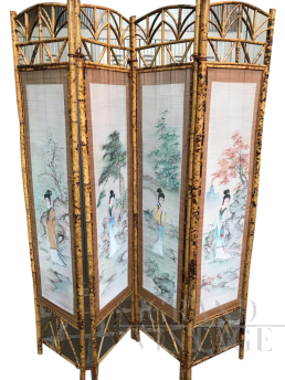 Chinese bamboo screen, 1980s